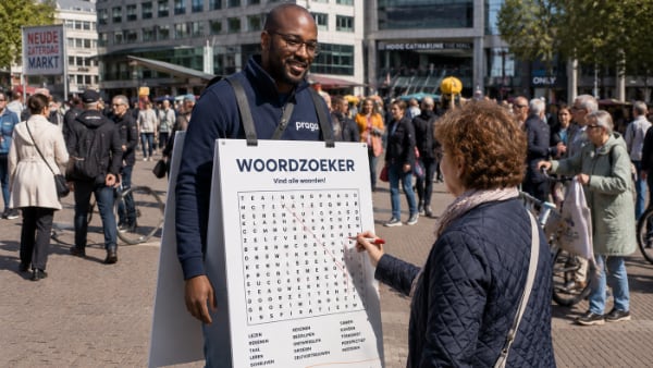 Woordzoekers in de stad
